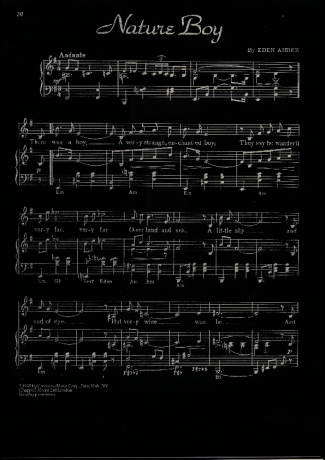 Nat King Cole Nature Boy score for Piano