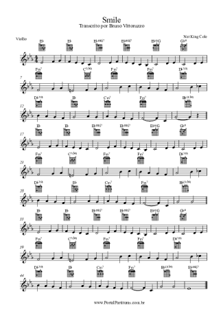 Nat King Cole Smile score for Acoustic Guitar