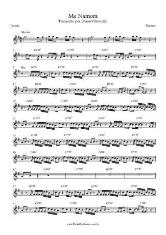 Natiruts Me Namora score for Keyboard