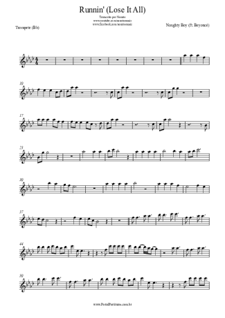 Naughty Boy Runnin´ (Lose It All) score for Trumpet