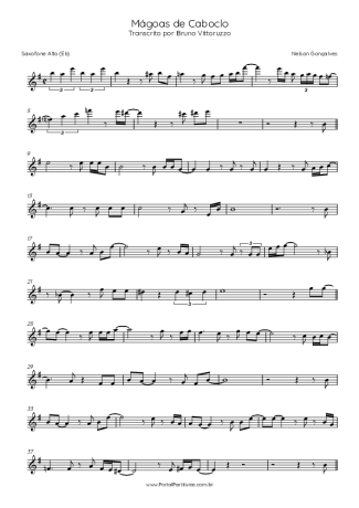 Nelson Gonçalves Mágoas De Caboclo score for Alto Saxophone
