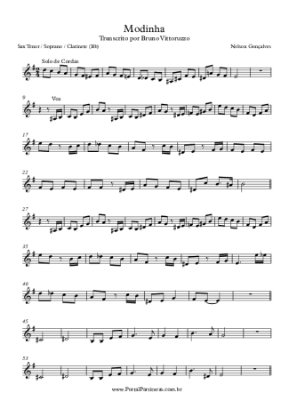 Nelson Gonçalves Modinha score for Tenor Saxophone Soprano (Bb)