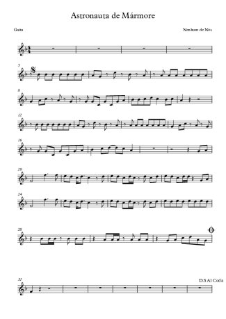 Nenhum de Nós Astronauta de Mármore score for Harmonica