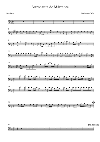 Nenhum de Nós Astronauta de Mármore score for Trombone