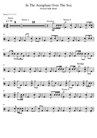 Neutral Milk Hotel In The Aeroplane Over The Sea score for Drums