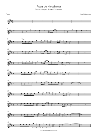 Ney Matogrosso Rosa De Hiroshima score for Flute