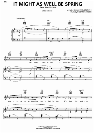 Nina Simone It Might As Well Be Spring score for Piano