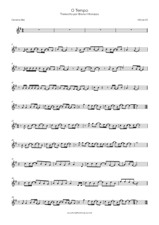 Oficina G3 O Tempo score for Clarinet (Bb)