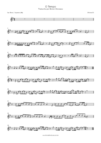 Oficina G3 O Tempo score for Tenor Saxophone Soprano (Bb)