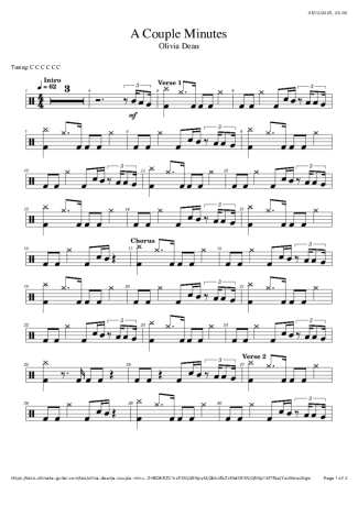 Olivia Dean  score for Drums