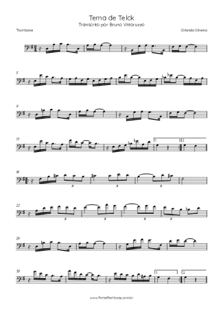 Orlando Silveira Tema De Telck score for Trombone