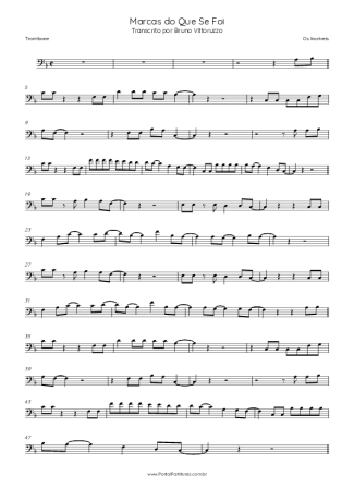 Os Incríveis Marcas Do Que Se Foi score for Trombone