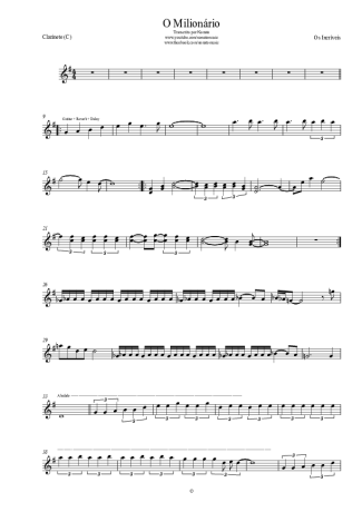Os Incríveis O Milionário score for Clarinet (C)