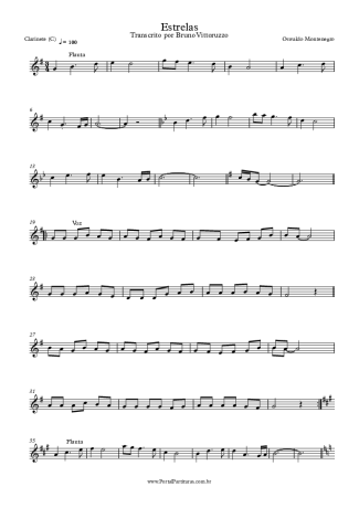 Oswaldo Montenegro Estrelas score for Clarinet (C)