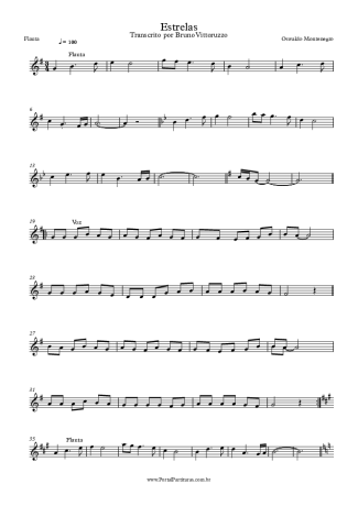 Oswaldo Montenegro Estrelas score for Flute