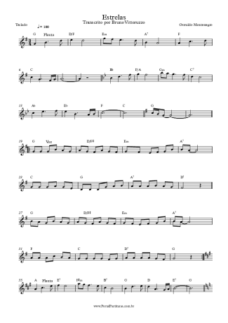 Oswaldo Montenegro Estrelas score for Keyboard