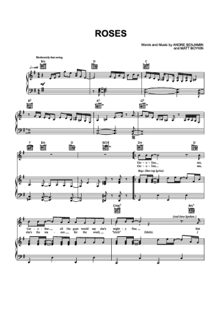 OutKast Roses score for Piano