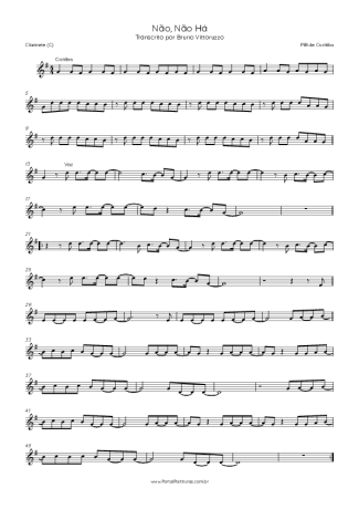 PIB de Curitiba Não, Não Há score for Clarinet (C)
