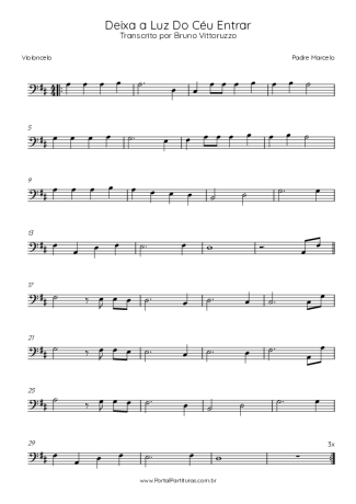Padre Marcelo Rossi Deixa A Luz Do Céu Entrar score for Cello