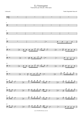 Padre Marcelo Rossi Eu Navegarei score for Cello