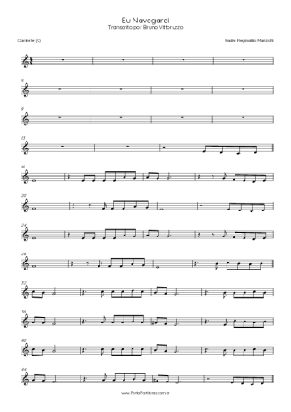 Padre Marcelo Rossi Eu Navegarei score for Clarinet (C)
