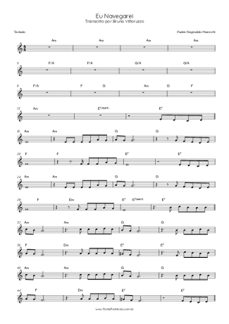 Padre Marcelo Rossi Eu Navegarei score for Keyboard