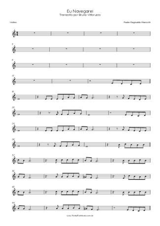Padre Marcelo Rossi Eu Navegarei score for Violin