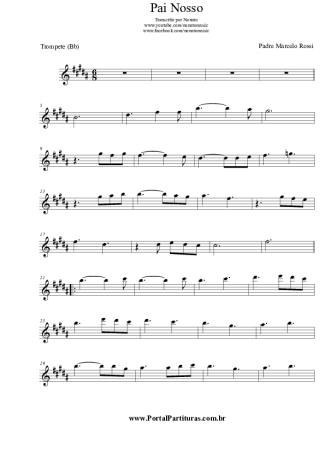 Padre Marcelo Rossi Pai Nosso score for Trumpet