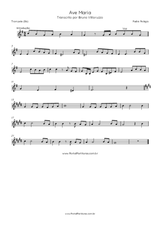 Padre Pelágio  score for Trumpet