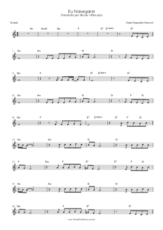 Padre Reginaldo Manzotti Eu Navegarei score for Keyboard