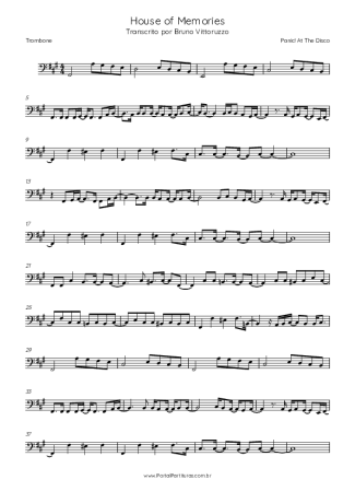 Panic! At The Disco House Of Memories score for Trombone