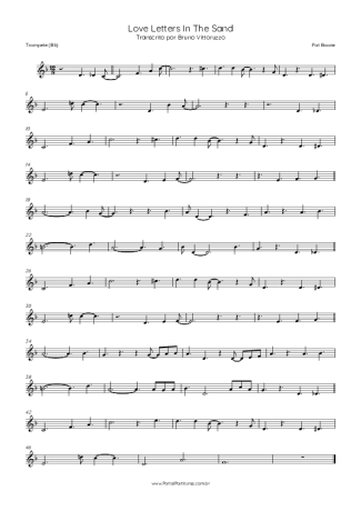Pat Boone  score for Trumpet