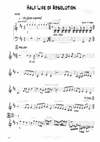 Pat Metheny Half Life Of Absolution score for Guitar