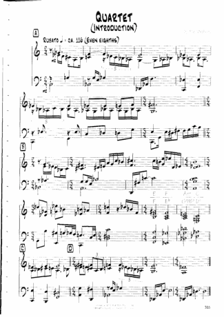 Pat Metheny Quartet score for Guitar