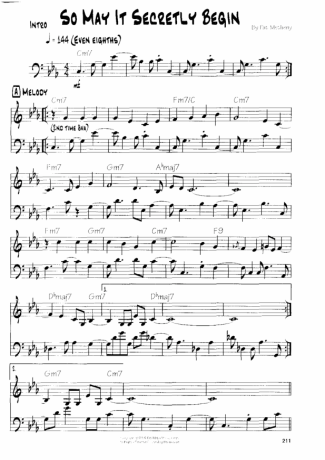 Pat Metheny So May It Secretly Begin score for Guitar