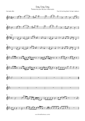 Paul McCartney  score for Clarinet (Bb)