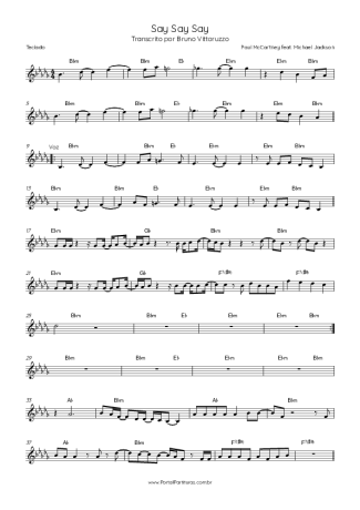 Paul McCartney Say Say Say (feat. Michael Jackson) score for Keyboard