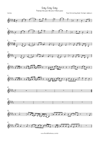 Paul McCartney  score for Violin