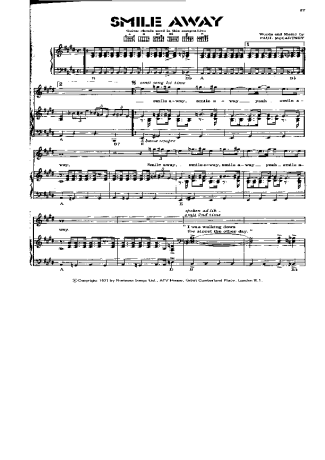 Paul McCartney Smile Away score for Piano