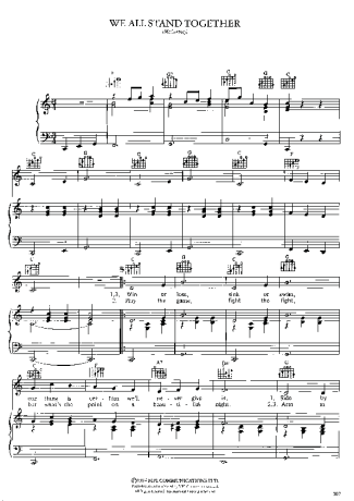 Paul McCartney We All Stand Together score for Piano