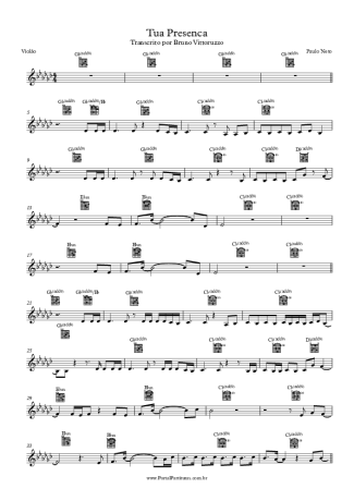 Paulo Neto Tua Presença score for Acoustic Guitar