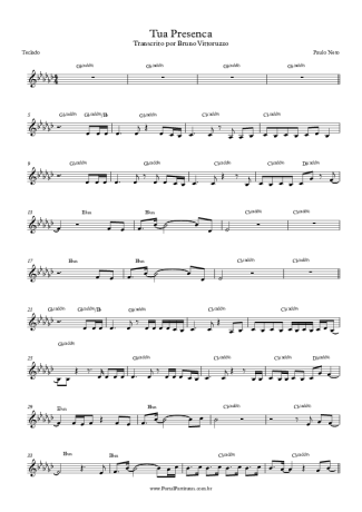 Paulo Neto Tua Presença score for Keyboard
