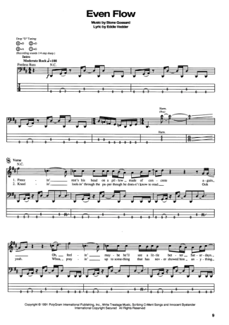 Pearl Jam  score for Bass