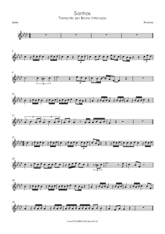 Peninha Sonhos score for Harmonica