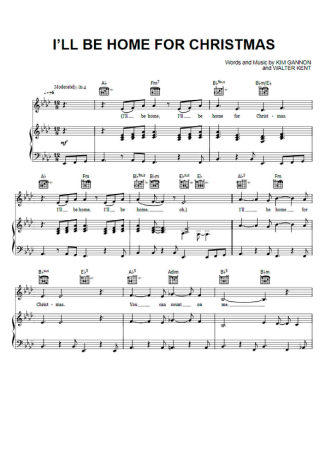 Pentatonix Ill Be Home For Christmas score for Piano