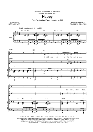 Pharrell Williams Happy score for Piano