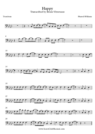 Pharrell Williams Happy score for Trombone