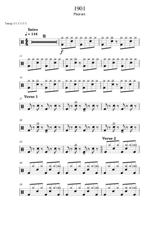 Phoenix 1901 score for Drums