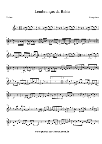 Pitanguinha Lembranças da Bahia score for Violin