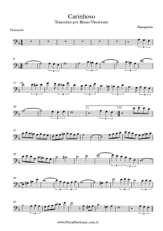 Pixinguinha Carinhoso score for Cello